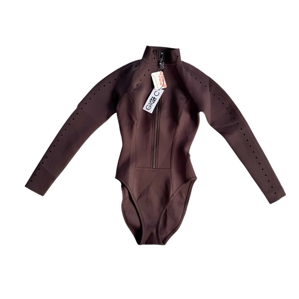 Gigi C Riley Scuba Surfsuit in Chocolate Brown | EXTRA SMALL NWT - Picture 3 of 8
